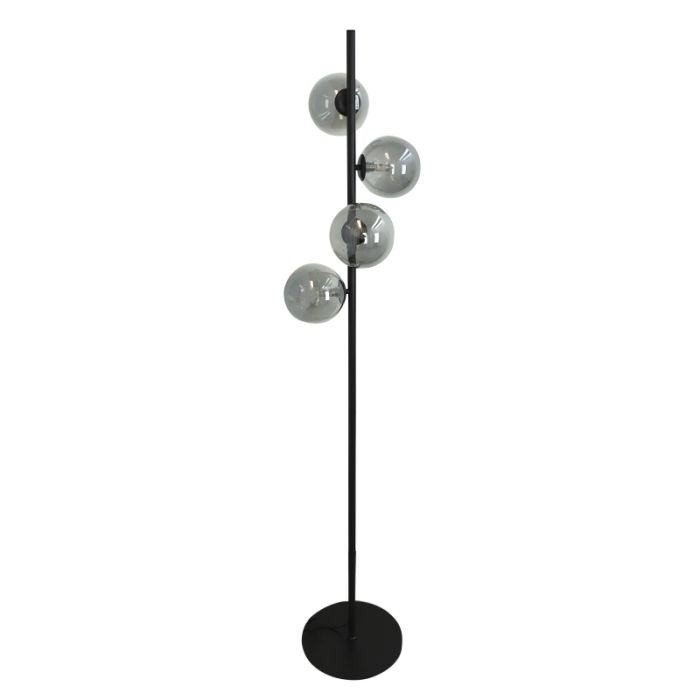 Design gulv lampe grå, Remo, med brytare