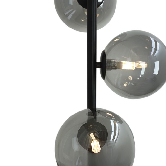 Design gulv lampe grå, Remo, med brytare