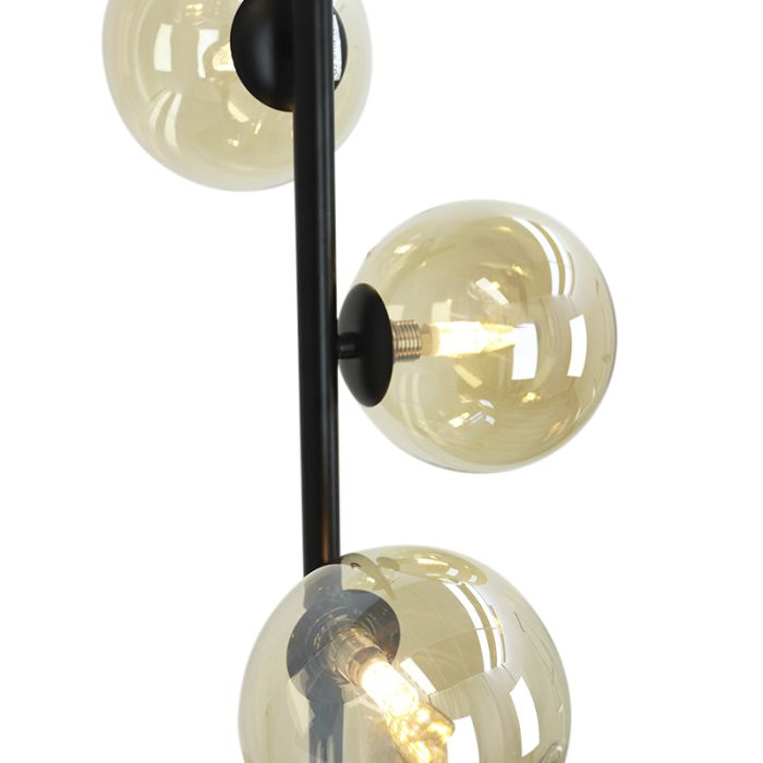 Design gulv lampe rav, Remo, med brytare
