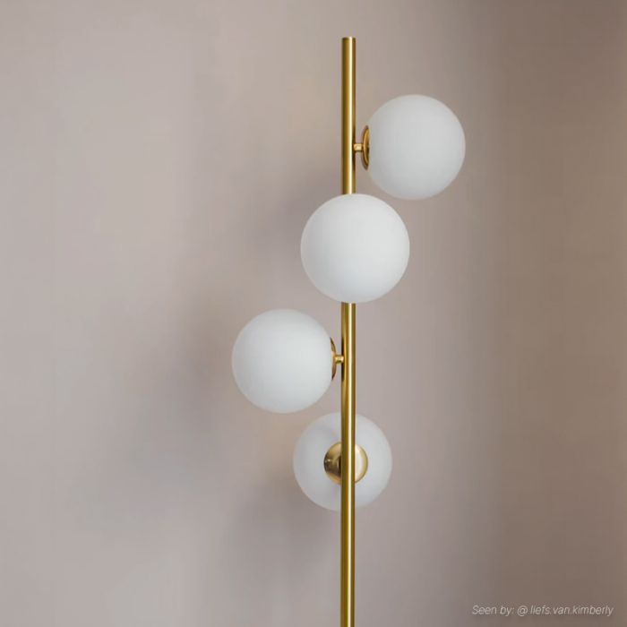 Design gulv lampe hvid, Remo, med brytare