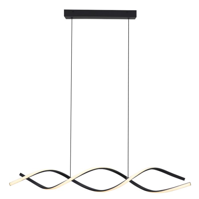 Design pendler lampe sort, Kuno, 45W, 3000K LED, 3 trins lysdæmper
