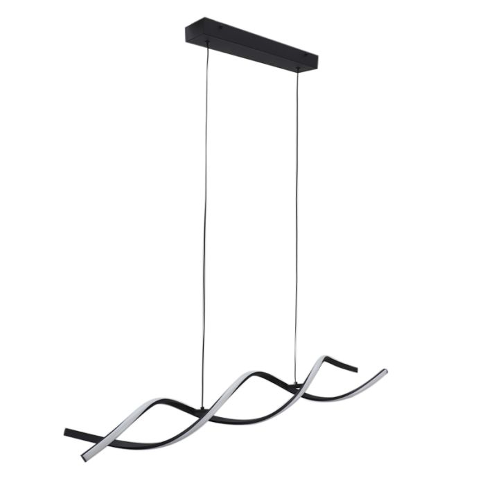 Design pendler lampe sort, Kuno, 45W, 3000K LED, 3 trins lysdæmper