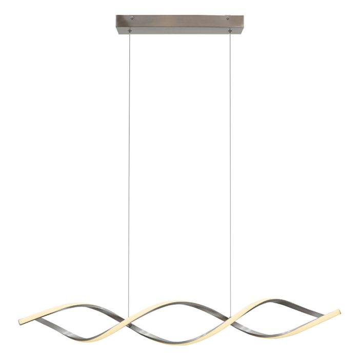 Design pendler lampe sølv, Kuno, 45W, 3000K LED, 3 trins lysdæmper