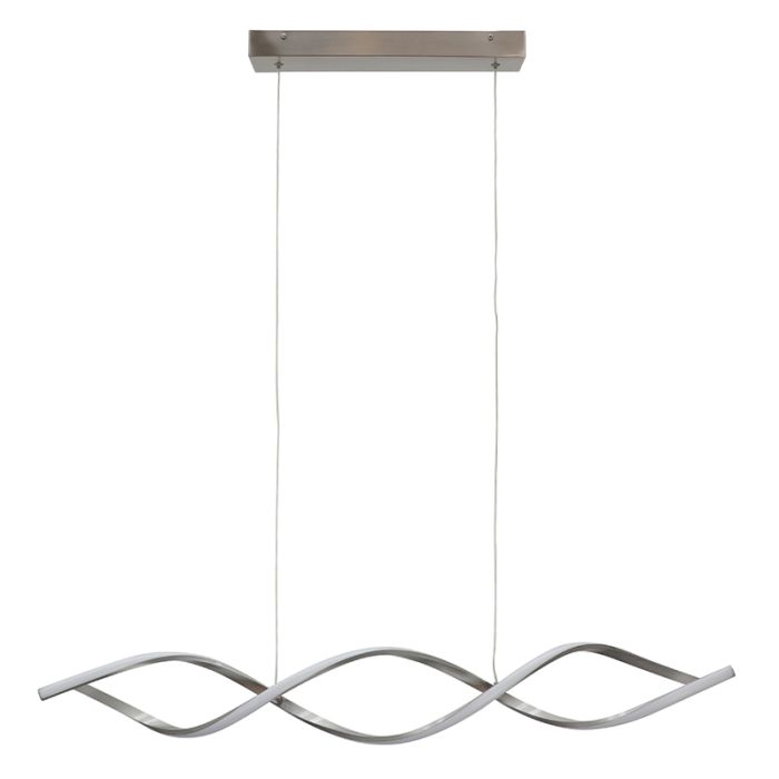 Design pendler lampe sølv, Kuno, 45W, 3000K LED, 3 trins lysdæmper