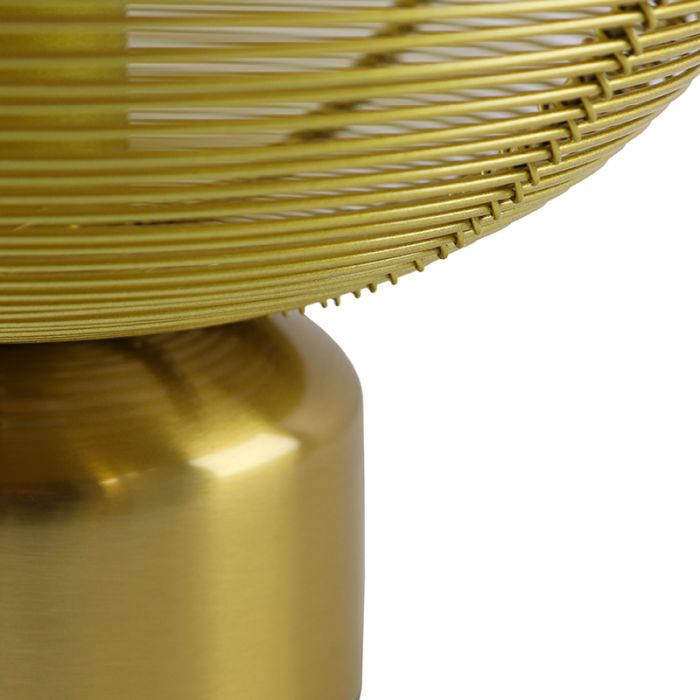 Modern bordlampe messing, Lesly, med brytare