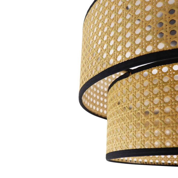 Rattan loftlampe brun, Kirsten