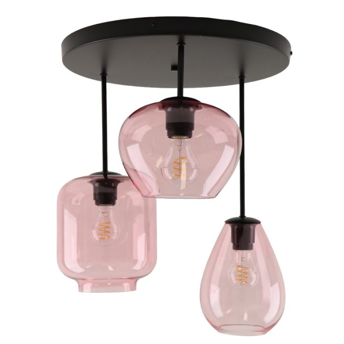 Modern loftlampe lyserød, Caia
