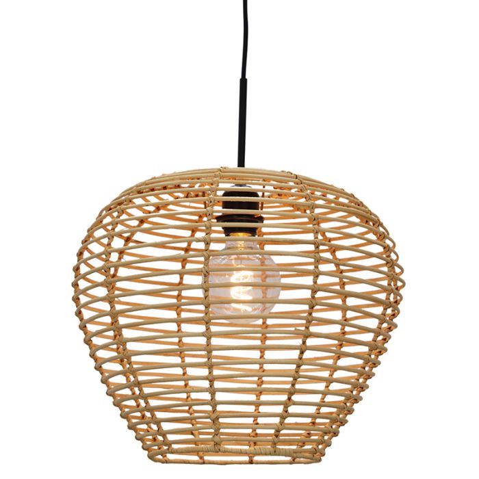 Rattan pendler lampe brun, Irene