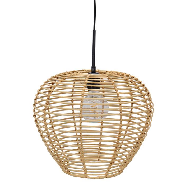 Rattan pendler lampe brun, Irene