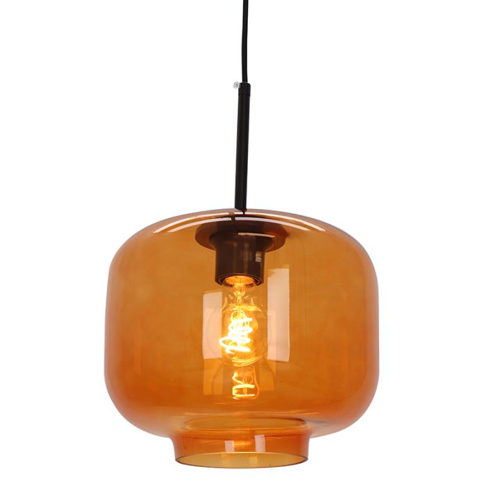 Retro pendler lampe brun, Anniek