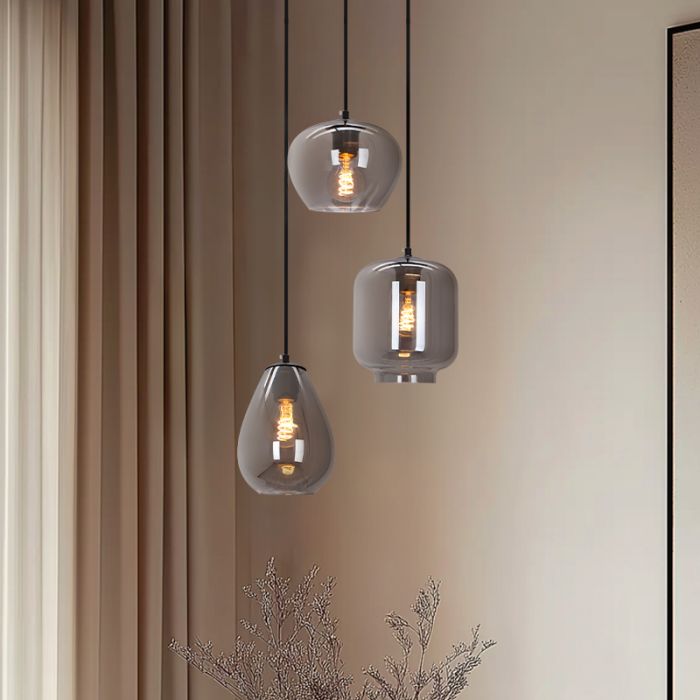 Modern pendler lampe grå, Caia