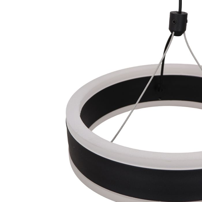 Design pendler lampe sort, Lava, 56W, 3000K LED