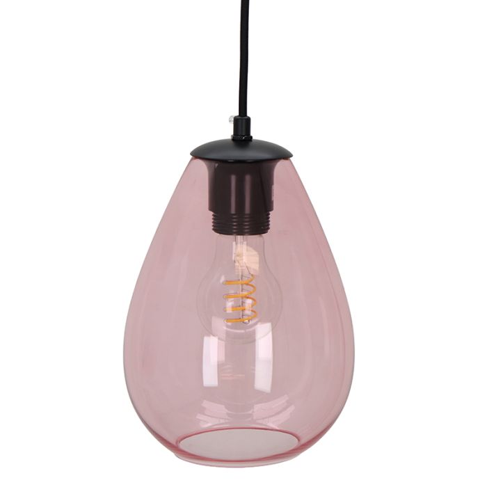 Modern pendler lampe lyserød, Caia