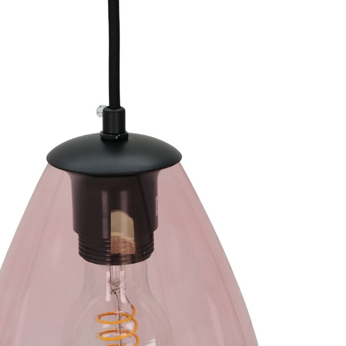 Modern pendler lampe lyserød, Caia