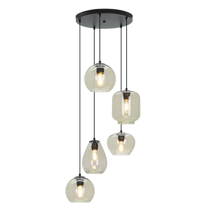 Modern pendler lampe grøn, Caia