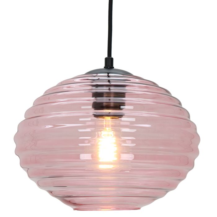 Modern pendler lampe lyserød, Caia