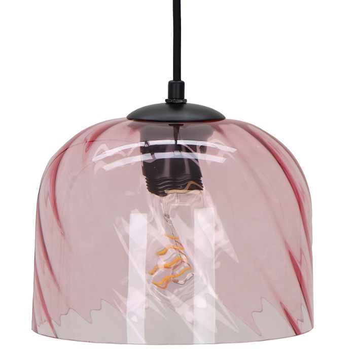 Modern pendler lampe lyserød, Caia