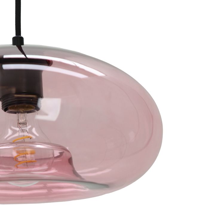 Modern pendler lampe lyserød, Caia