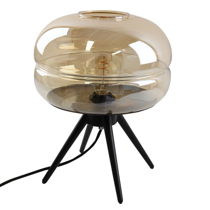 Retro bordlampe rav, Sean, med brytare