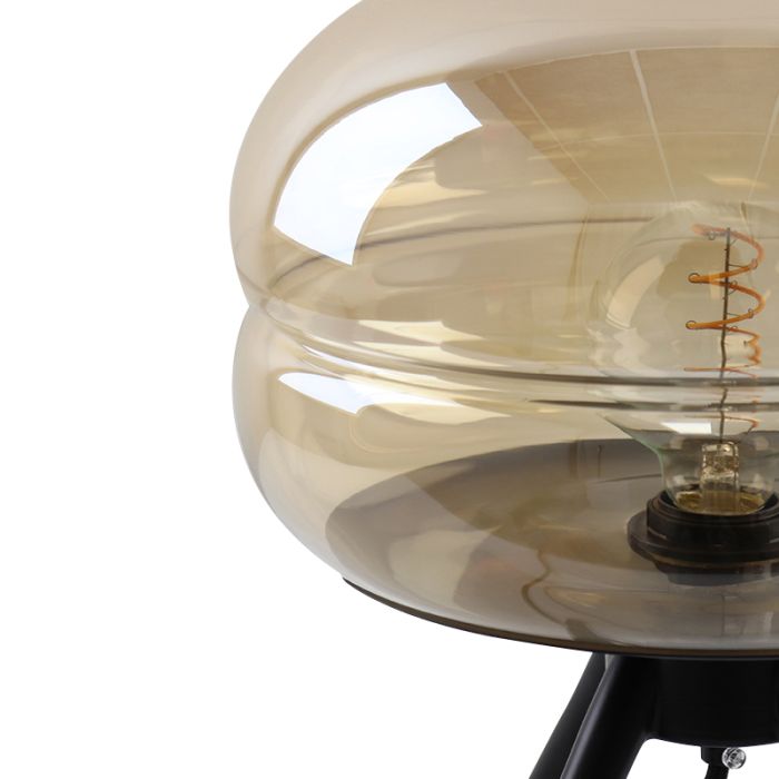 Retro bordlampe rav, Sean, med brytare