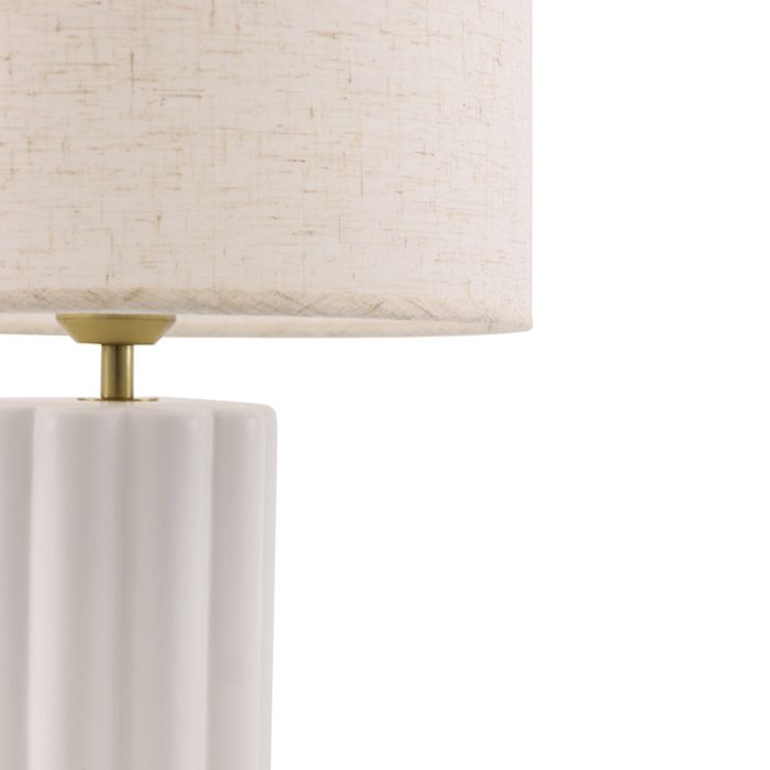 Rustik bordlampe hvid, Juno, med brytare