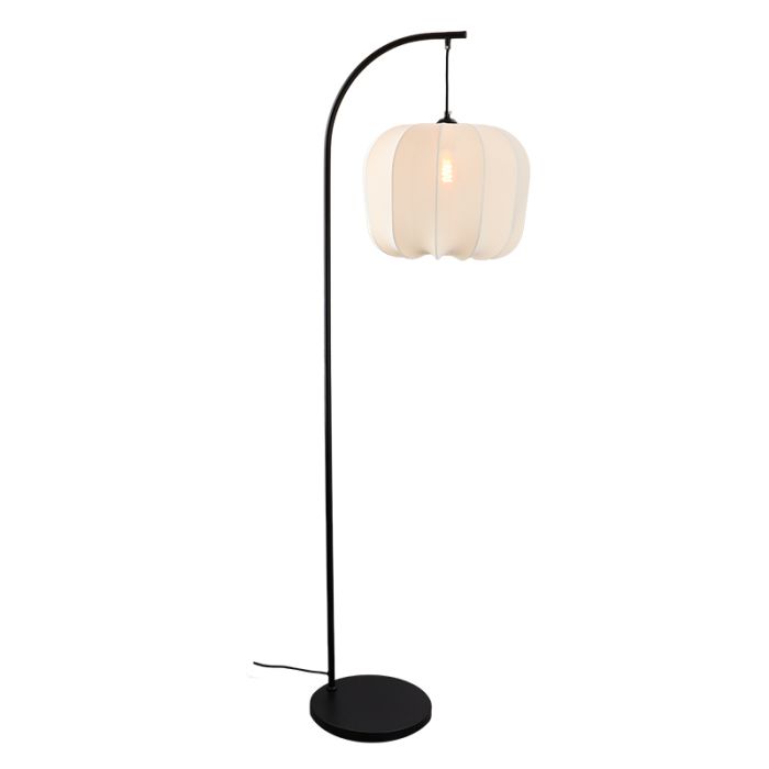 Modern gulv lampe creme, Deborah, med brytare