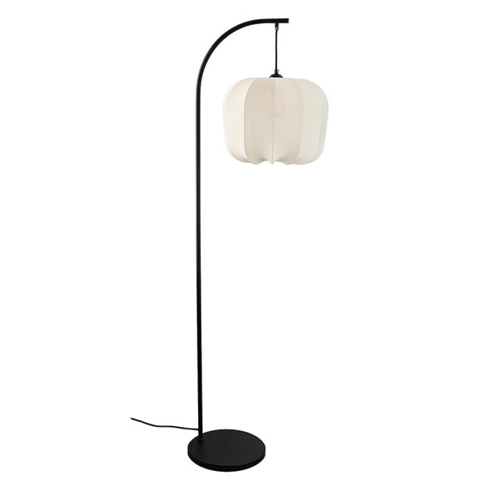 Modern gulv lampe creme, Deborah, med brytare