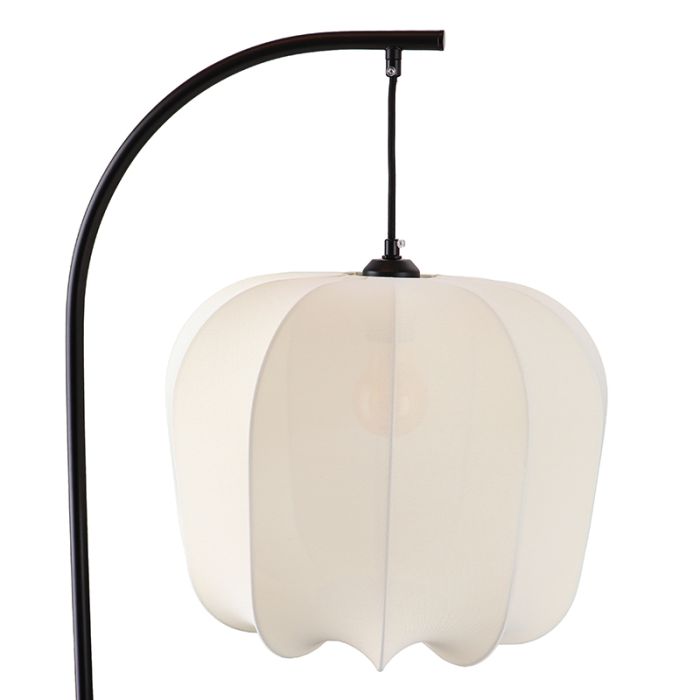 Modern gulv lampe creme, Deborah, med brytare