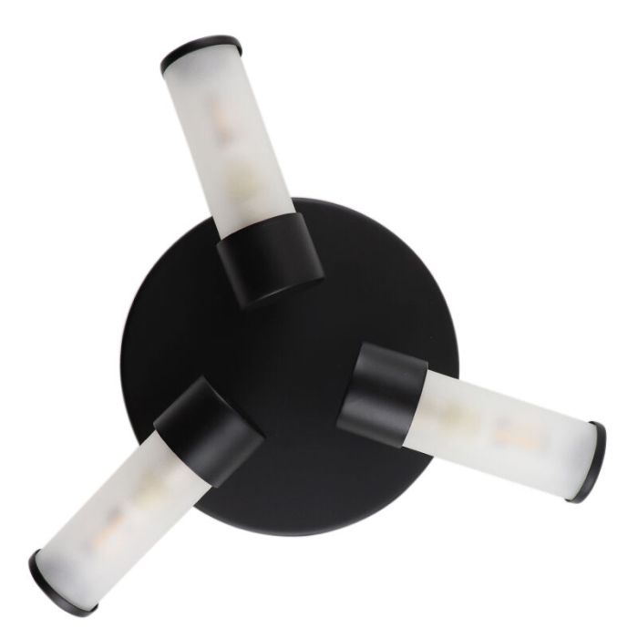 Modern loftlampe badeværelse sort, Callum, IP44