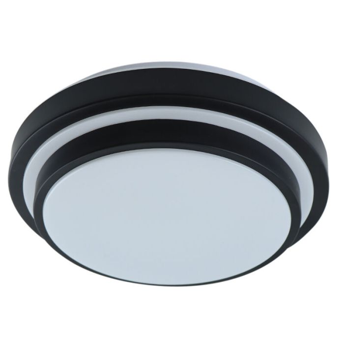 Modern loftlampe badeværelse sort, Jaro, 12W, 3000K LED, IP44