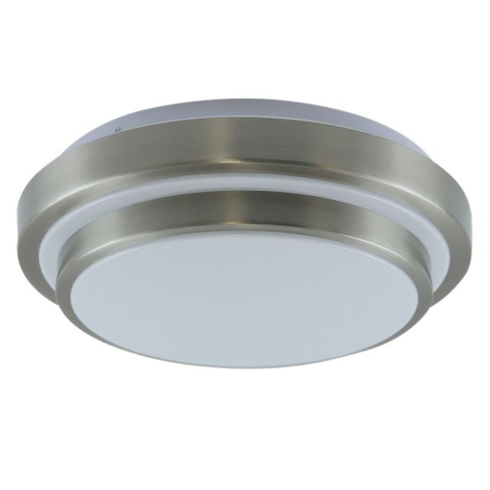 Modern loftlampe badeværelse nikkel, Jaro, 12W, 3000K LED, IP44