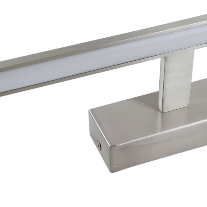 Modern spejllampe nikkel, Steffy, 8W, 3000K LED, IP44
