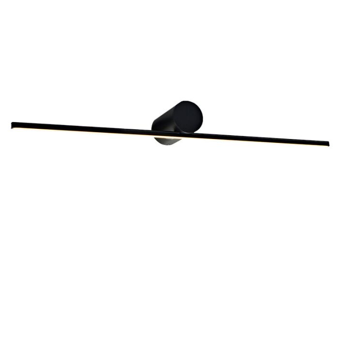 Modern spejllampe sort, Haiko, 8W, 3000K LED, IP44