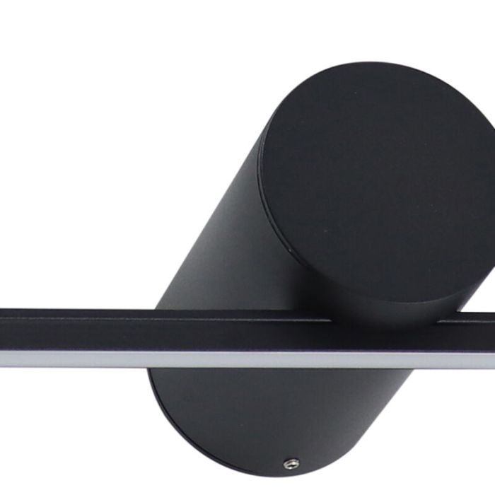 Modern spejllampe sort, Haiko, 8W, 3000K LED, IP44