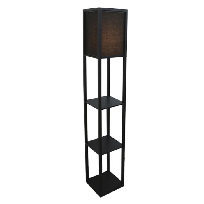 Modern gulv lampe sort, Izabel, med brytare