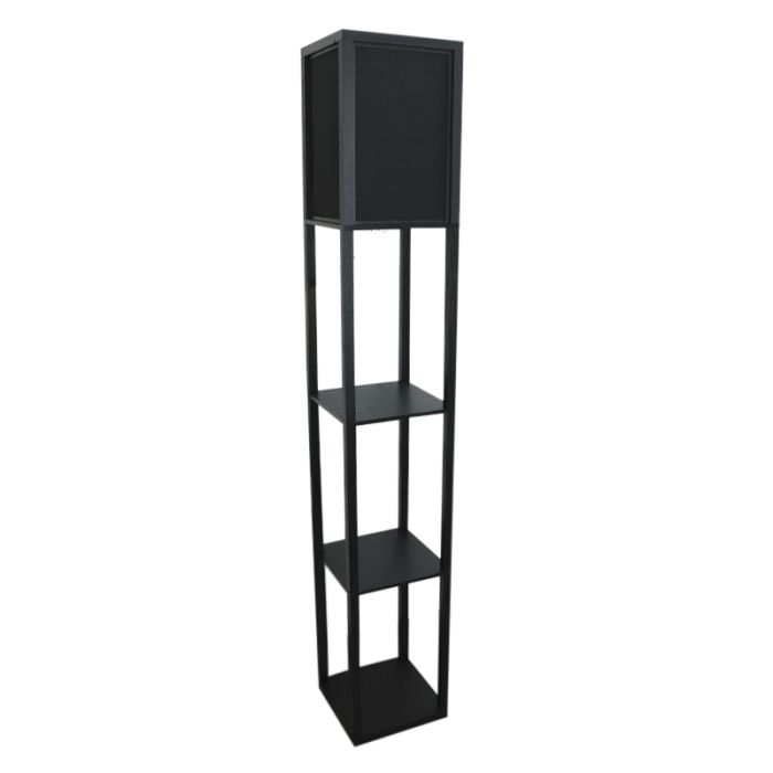 Modern gulv lampe sort, Izabel, med brytare
