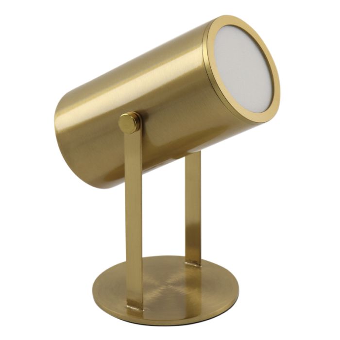 Modern genopladelige bordlampe messing, Elko, 2W, 3000K LED, med brytare