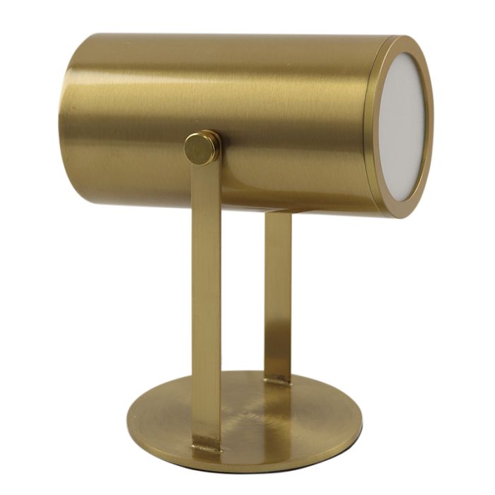 Modern genopladelige bordlampe messing, Elko, 2W, 3000K LED, med brytare