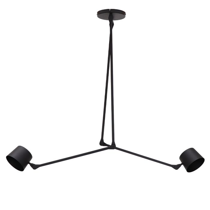 Modern loftlampe sort, Rinke