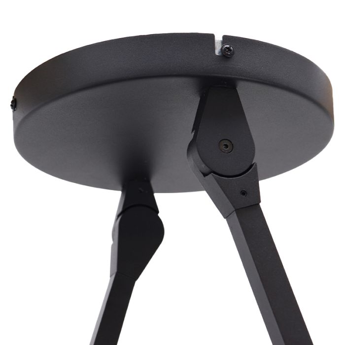 Modern loftlampe sort, Rinke
