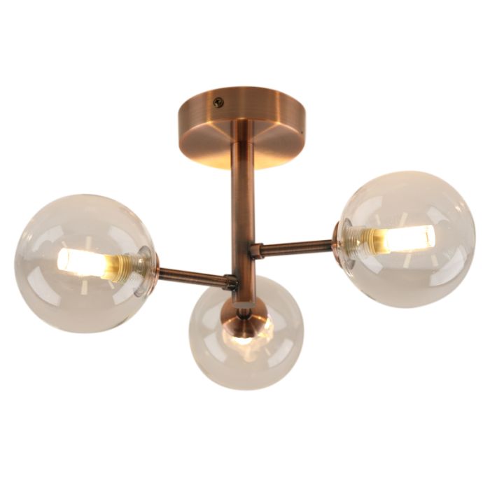 Modern loftlampe kobber, Amer, IP44