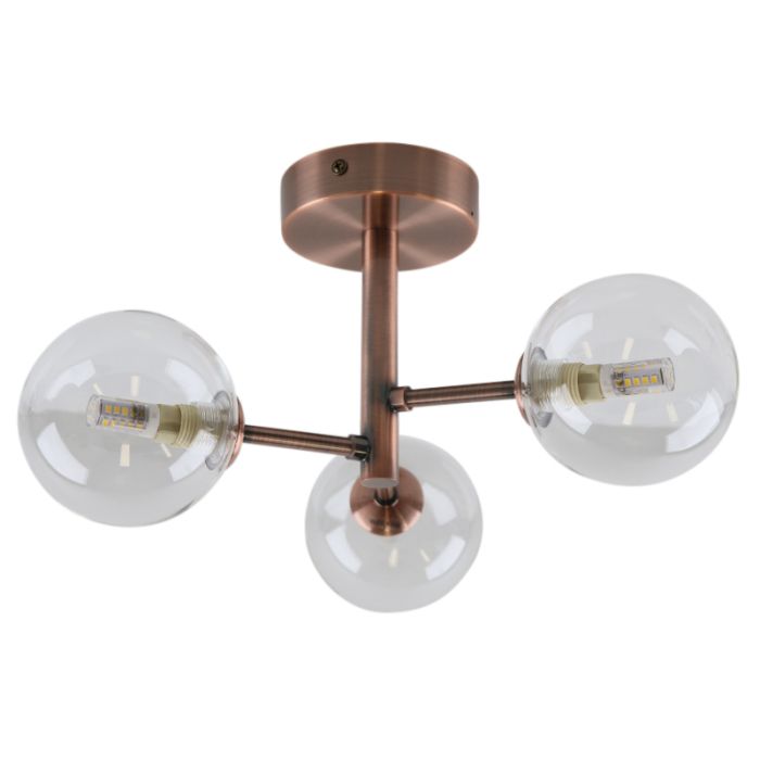 Modern loftlampe kobber, Amer, IP44