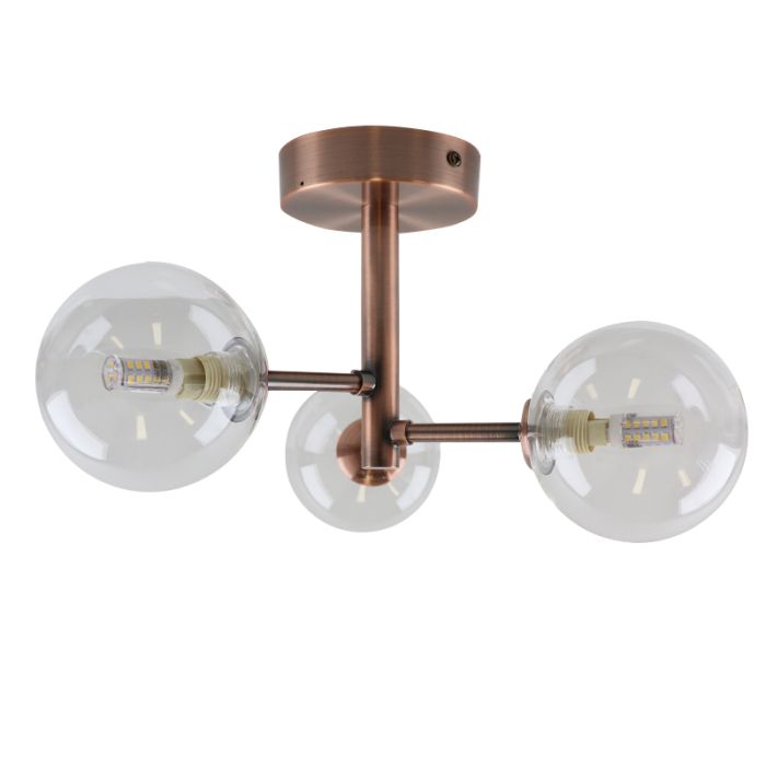 Modern loftlampe kobber, Amer, IP44