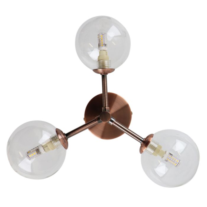 Modern loftlampe kobber, Amer, IP44