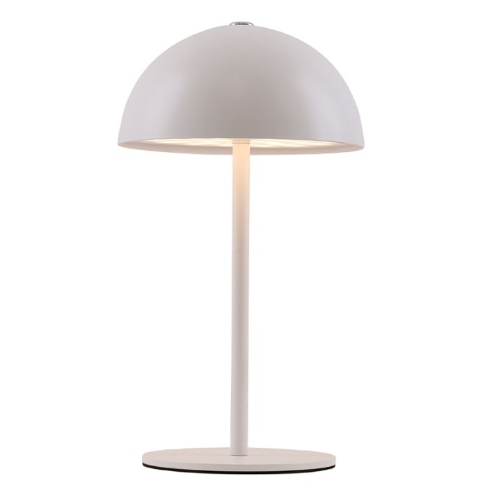 Retro bordlampe hvid, Douwe, 4W, dim to warm LED, med beröringsdimmer