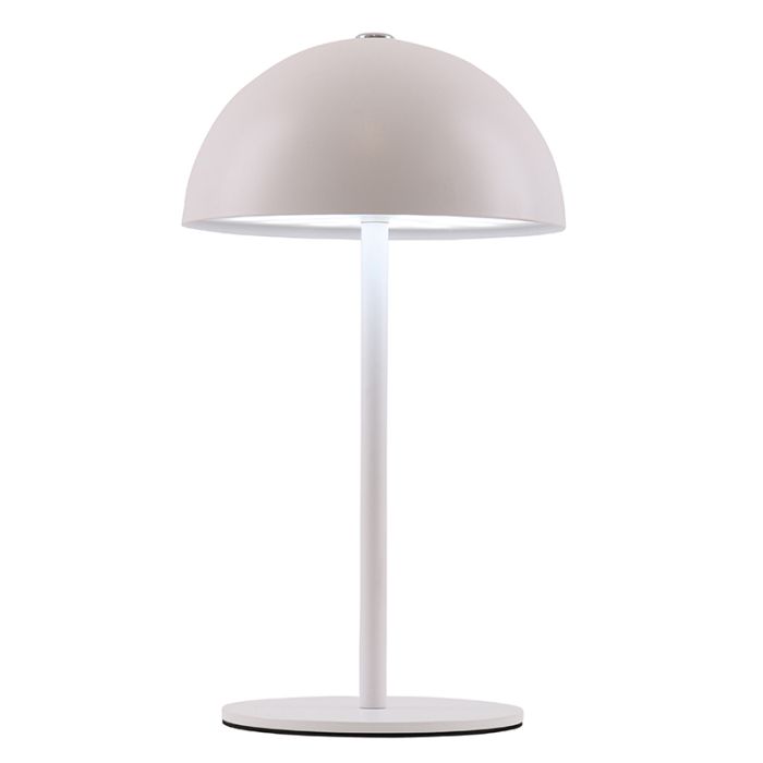 Retro bordlampe hvid, Douwe, 4W, dim to warm LED, med beröringsdimmer