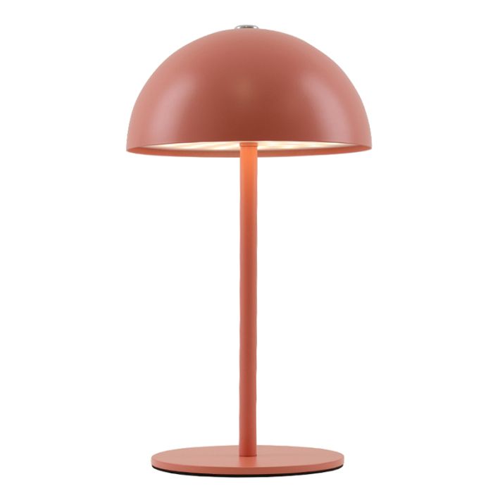 Retro bordlampe terracotta, Douwe, 4W, dim to warm LED, med beröringsdimmer