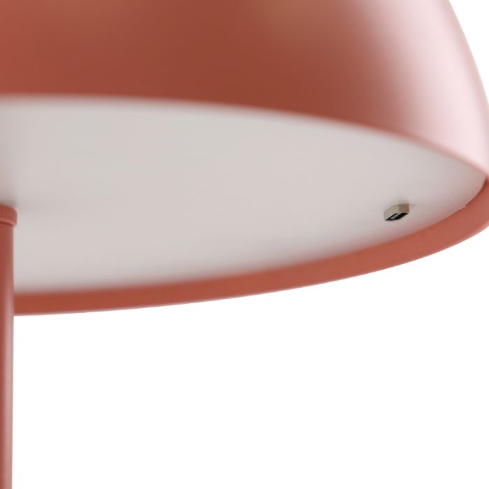Retro bordlampe terracotta, Douwe, 4W, dim to warm LED, med beröringsdimmer
