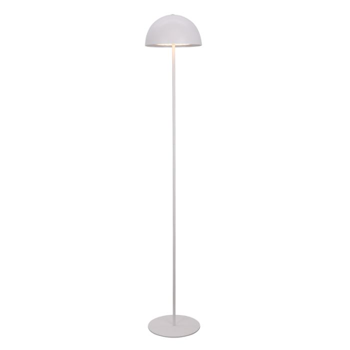 Retro gulv lampe hvid, Douwe, 4W, dim to warm LED, med beröringsdimmer