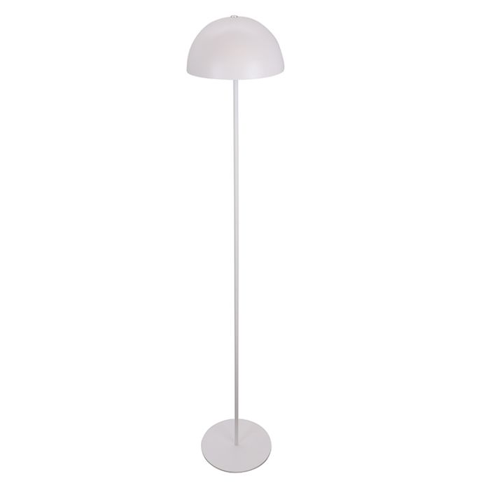 Retro gulv lampe hvid, Douwe, 4W, dim to warm LED, med beröringsdimmer